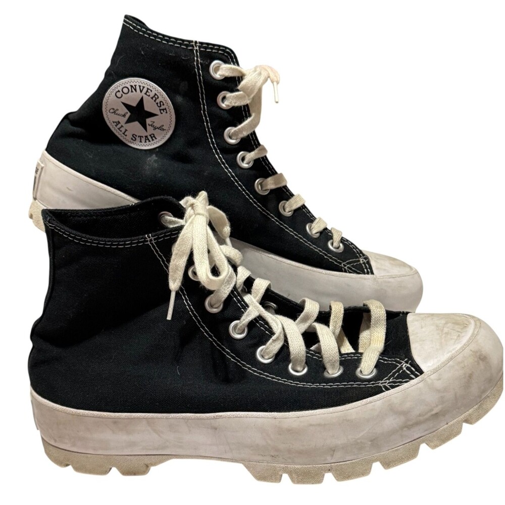 Converse Chuck Taylor All Star Lugged Hi Top Sneakers Black Con Shoes Women's 10